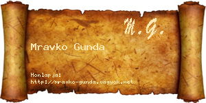 Mravko Gunda névjegykártya